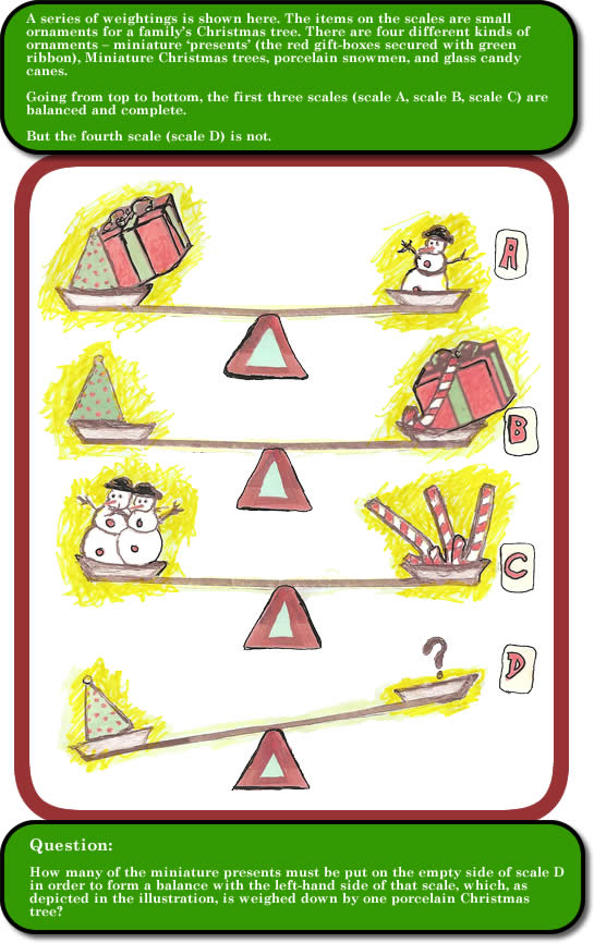 Christmas Math, A Question of Balance